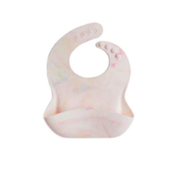 LouLou Lollipop Silicone Bib, Pink Tie Dye - NEW! - Picture 1 of 1